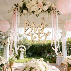 Wooden Bride to Be Sign for Backdrop Photo Booth Props Bridal Shower Decorations