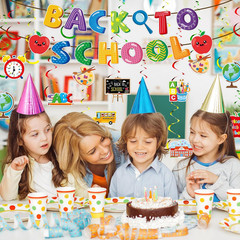 Back to School Decorations, Welcome Back to School Banner and NO-DIY Hanging Swi