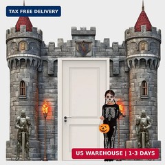 Colorful Medieval Castle Door Covers – Perfect for Birthday & Halloween