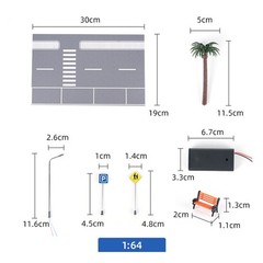 Realistic Diorama Car Parking for lot with LED Lights for Miniature Displays