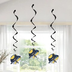 Batman Hanging Swirl Decorations Party Decor For Superhero Birthday 26 Pack