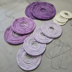 11 Purple Paper Lanterns Various Sizes 12″, 10″, 8″, 5.5″ Birthday/Room Decor