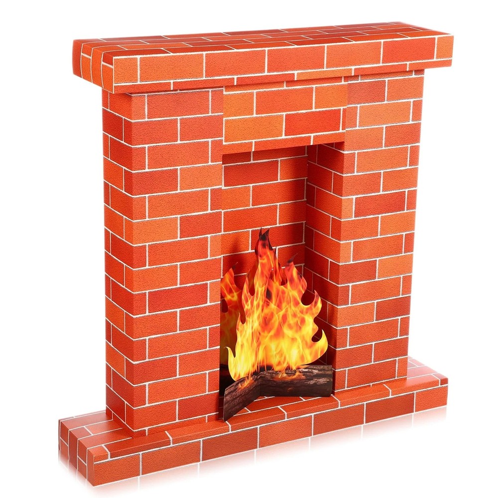 AmazingSpark 1 Set Christmas Corrugated Fireplace 35.5 x 29 x 8 Inch Cardboar…