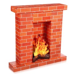 AmazingSpark 1 Set Christmas Corrugated Fireplace 35.5 x 29 x 8 Inch Cardboar…