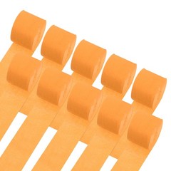 Crepe Paper Streamers 10 Rolls 820ft for Light Orange 1.8″ x 82Ft/Roll
