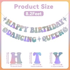 Happy Dancing Queen Banner Dancing Queen Themed Party Decorations Disco Bday …