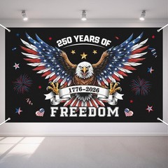 250th Anniversary Decorations 4th of July Backdrop for 1776-2026 America Merchan