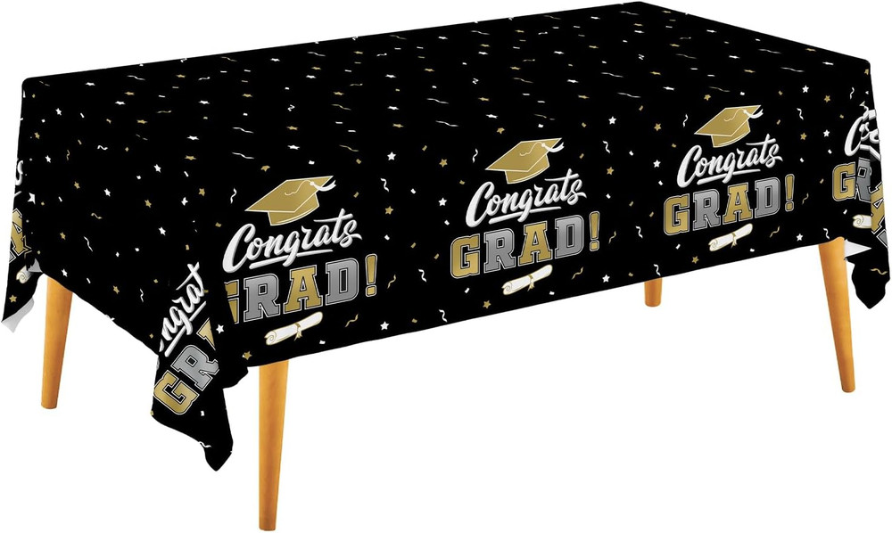 Graduation Decorations, Gongrats Grad Tablecover for Graduation Party Supplies,