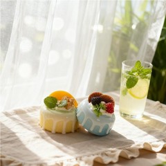 6 PCS Fake Cupcake Jam Artificial Cake Dessert Faux Food Model Photo Display