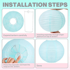 12 PCS Colorful Hanging Paper Lanterns Pastel 10 in Macaron-Colored Neon Chinese