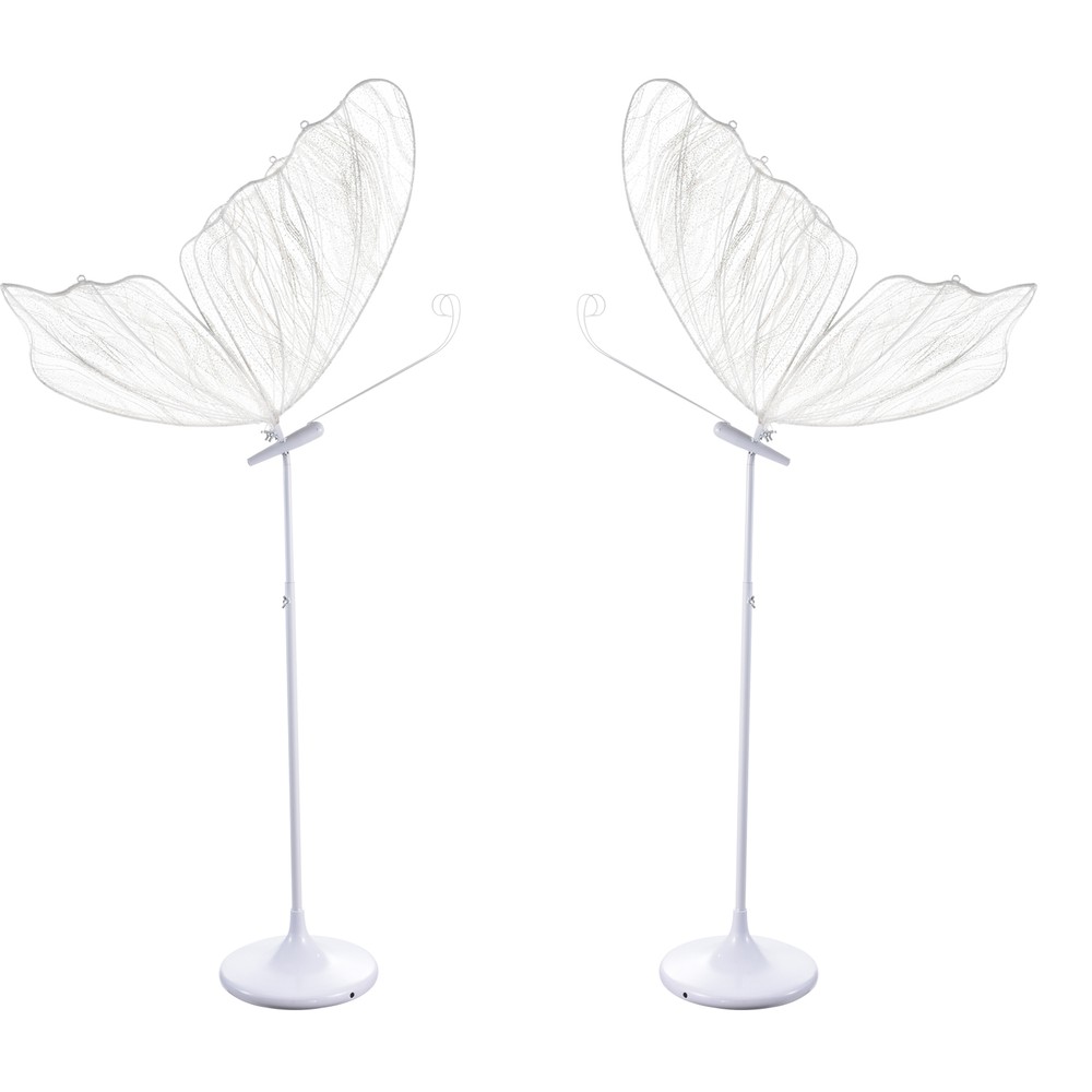 2PC LED Light Wedding Butterfly Floor Lamp Creative Butterfly Ceiling Lamp Props