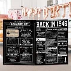 Giant Double-Sided 80th Birthday Card – Perfect for Grandpa, Grandma & Friends