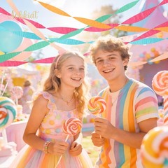 Rainbow Party Streamers 5 Rolls Crepe Paper for Birthdays, Weddings, Showers
