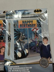 Batman DC Comics Superhero Kids Birthday Party Scene & Wall Decorating Kit New