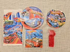 Hotwheels Party Supplies Set Birthday Decor Banner Tableware Balloons US Seller!