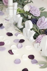 300 PCS Rose Petals Lilac Plum Faux Silk Flower Confetti Wedding Decor