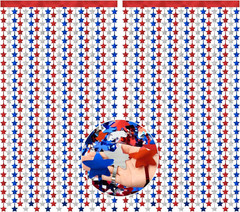 4Th of July Decorations,Patriotic Decorations Backdrop,2 Pack Red White and Blue