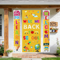 Welcome Back to School Decorations: 3Pcs Welcome Back to School Banner for Back