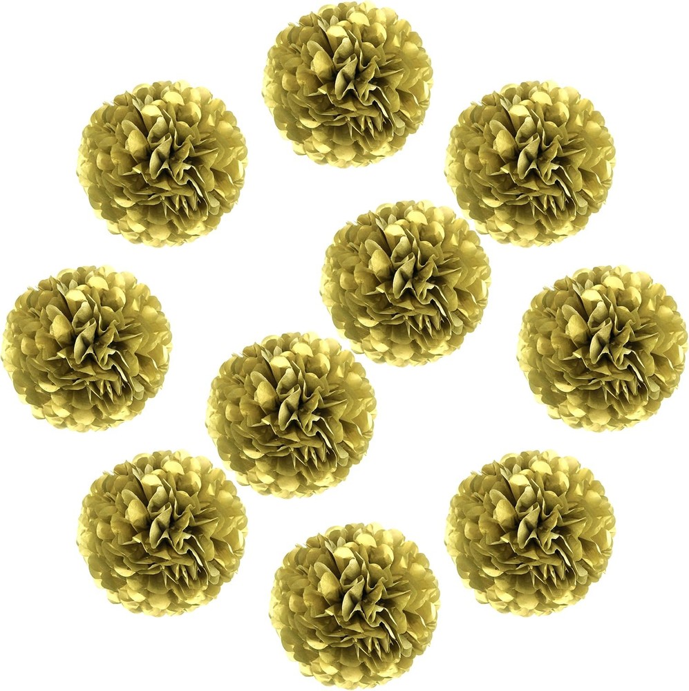 10pcs Paper Tissue Pom Poms DIY Flowers Ball for Wedding Party Home Decoratio…