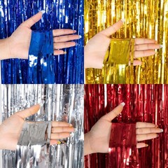 2M-3M FOIL FRINGE TINSEL BACKDROP CURTAIN DOOR WEDDING BIRTHDAY PARTY DECORATION