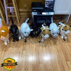6Pcs Walking Cat Balloons, Animal Foil Mylar Balloon Kids Birthday Party Pet …