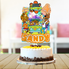 FREE CUSTOM SCOOBY DOO party supplies decoration balloons theme cupcake topper