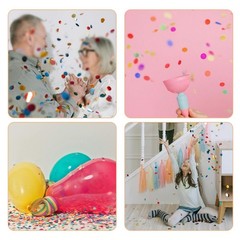 10000 Pieces 1 Inch Round Tissue Paper Confetti 3.5 oz Multicolor Scrapbook