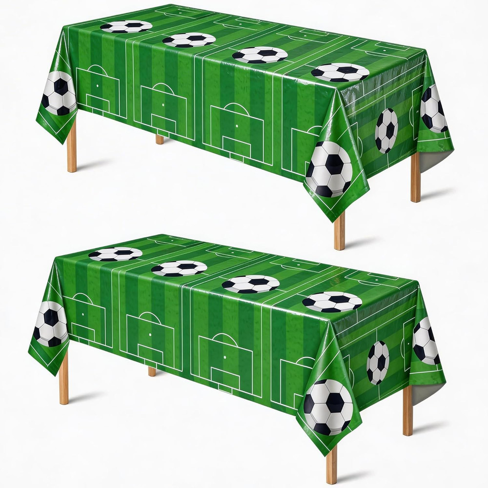Soccer Party Decorations – 2 PCS Soccer Tablecloth | 2026 World Soccer Cup Birth