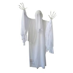 Morris Costumes 5.4 ft Standing Animated Life-Size Skeleton Ghost Decoration –