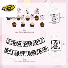 115PCS Pink Cow Party Decorations – Balloon Garland Arch Kit with Cow Print Ball