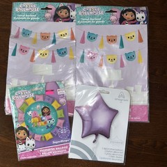 Gabby’s Dollhouse Birthday Decoration Lot Bundle Party Decor Garland Balloons