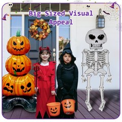 Halloween Foil Balloon Party Decoration Set with Pumpkin Skeleton White Ghost