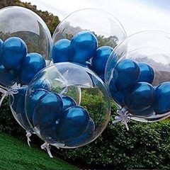 50 Packs BoBo Balloons 20 Inch Clear Balloons For Stuffing Led Light Up Bubble B