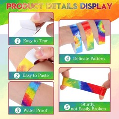 TaoBary 600 Pcs Paper Wristbands Wrist Bands Bulk Neon Party Paper Bracelets …
