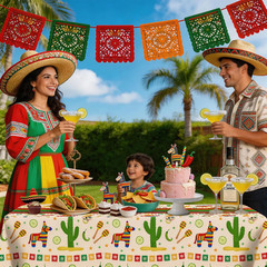 Cinco De Mayo Decorations – Fiesta Mexican Party Tablecloth | Cinco De Mayo Tabl