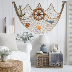 2 Pack Fish Net Decorations – 80X40 Inch Brown Fishing Net Decor for under the S