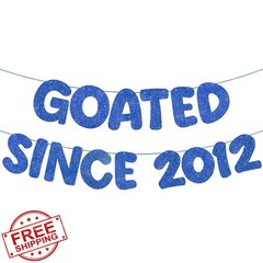 Fulmoon Pre Strung Goated Since 2012 Banner Glitter Happy 14th Birthday Banne…