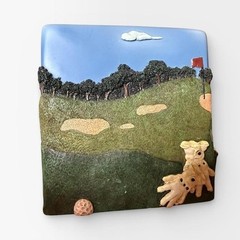 Collectible Golf-Themed Resin Tissue Box Cover DD Golf Course Decor