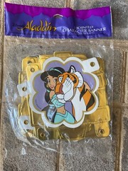 Vintage Disney Aladdin and Jasmine Birthday Jointed Banner Party Makers 90s/2000