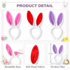 Easter Headbands and Glasses Set, 6PCS Bunny Ear Headbands & Funny Easter Gla…