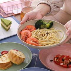 9 Inch Unbreakable Wheat Straw Plates – Reusable Plate Set – Plate-9in, Pink