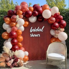 Orange Red Balloon Garland Double Burgundy White Dusty Pink Balloon Arch Kit …