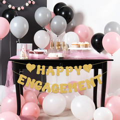 Adecortallk Glitter Happy Engagement Banner Engagement Party Decorations Engaged