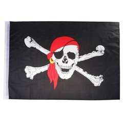 Pirate Bandana Skull Crossbone Jolly Roger Banner Halloween Party Decor Flag