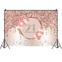21st Backdrop Girls 21 Years Happy Birthday Party Baby Photo Background Banner