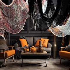 6Pcs Halloween Decoration Creepy Cloth Spooky Gauze Net 225 x 76CM Party decor