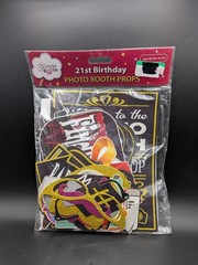 21st Birthday Photo Booth Props 41-pc Kit 8×10-Inch Sign Photo Booth Props
