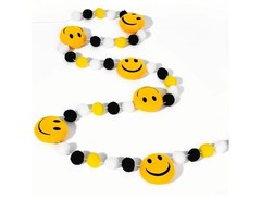 Whaline Smile Face Felt Banner One Happy Dude 1st Birthday Banner Cute Black…