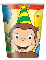 Curious George Birthday Party Decorations Banner Swirls Plates Cups Hats Bags