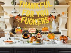 Thanksgiving Decorations, Friendsgiving 1 inch x 1 inch, Gold 2
